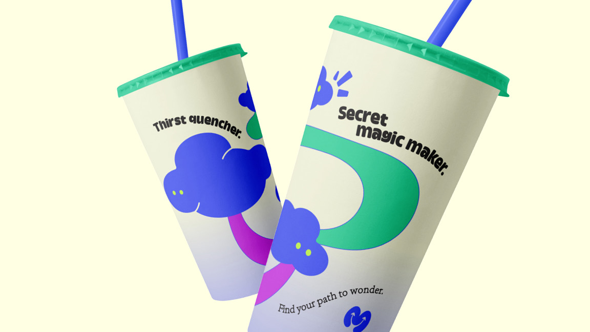 Magical Kids cups reading Thirst quencher and Secret magic maker