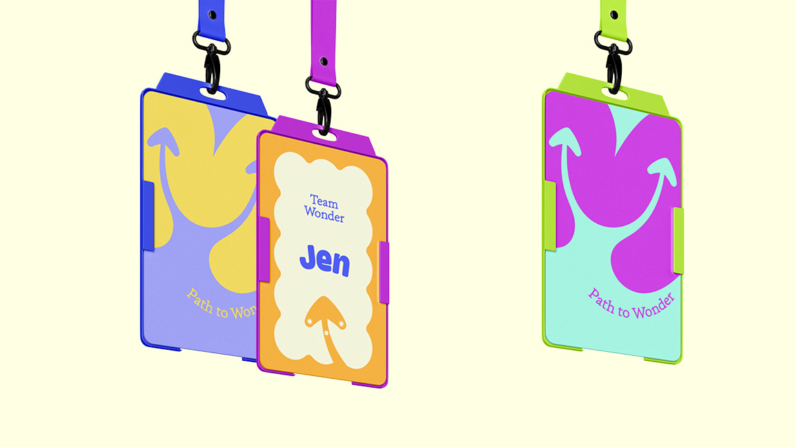 Team Wonder lanyards in brand colours